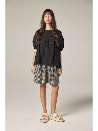 Puff Sleeve Yoke Top