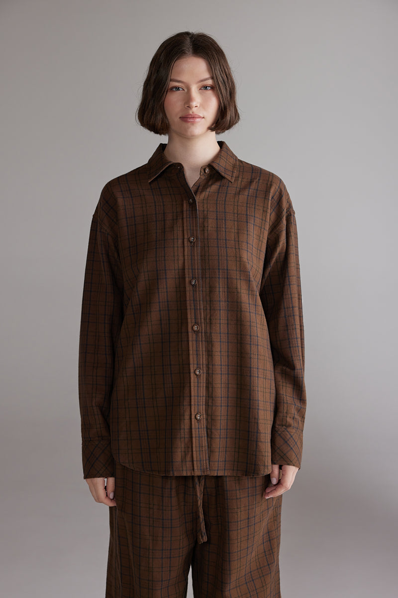 Brushed Cotton Plaid Shirt