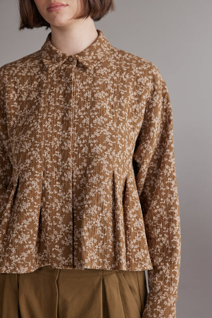 Printed Pleated Blouse