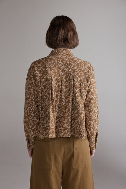 Printed Pleated Blouse
