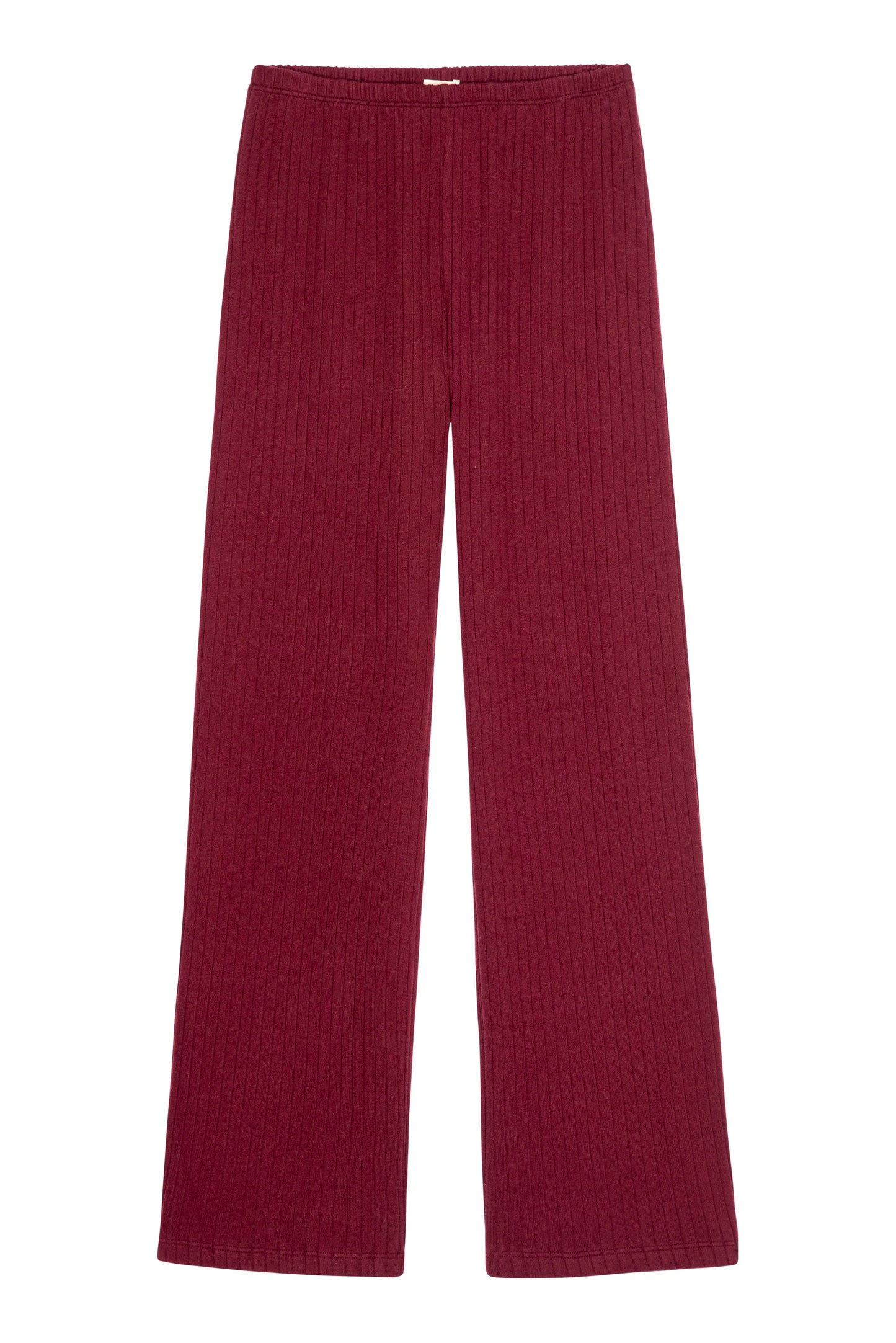 The Sweater Rib Simple Pant - Oxblood