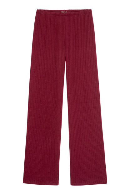 The Sweater Rib Simple Pant - Oxblood