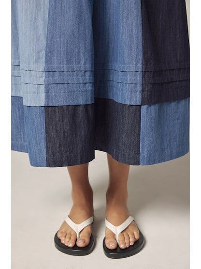 Contrast Midi Skirt