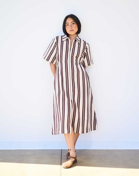 Long Utility Dress - Stripe