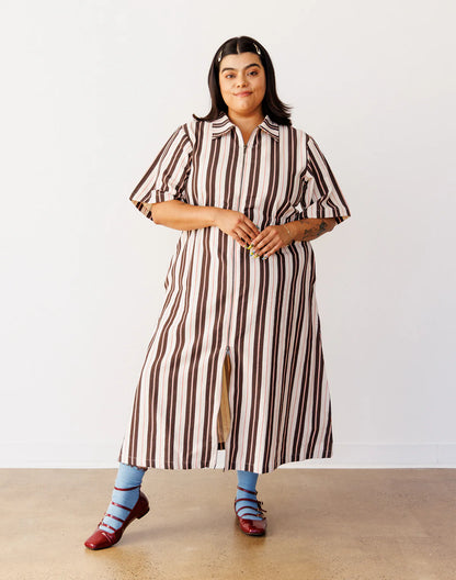 Long Utility Dress - Stripe