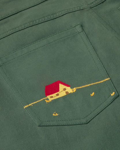 Kettan Trousers - Low-Rise Hand-Embroidered