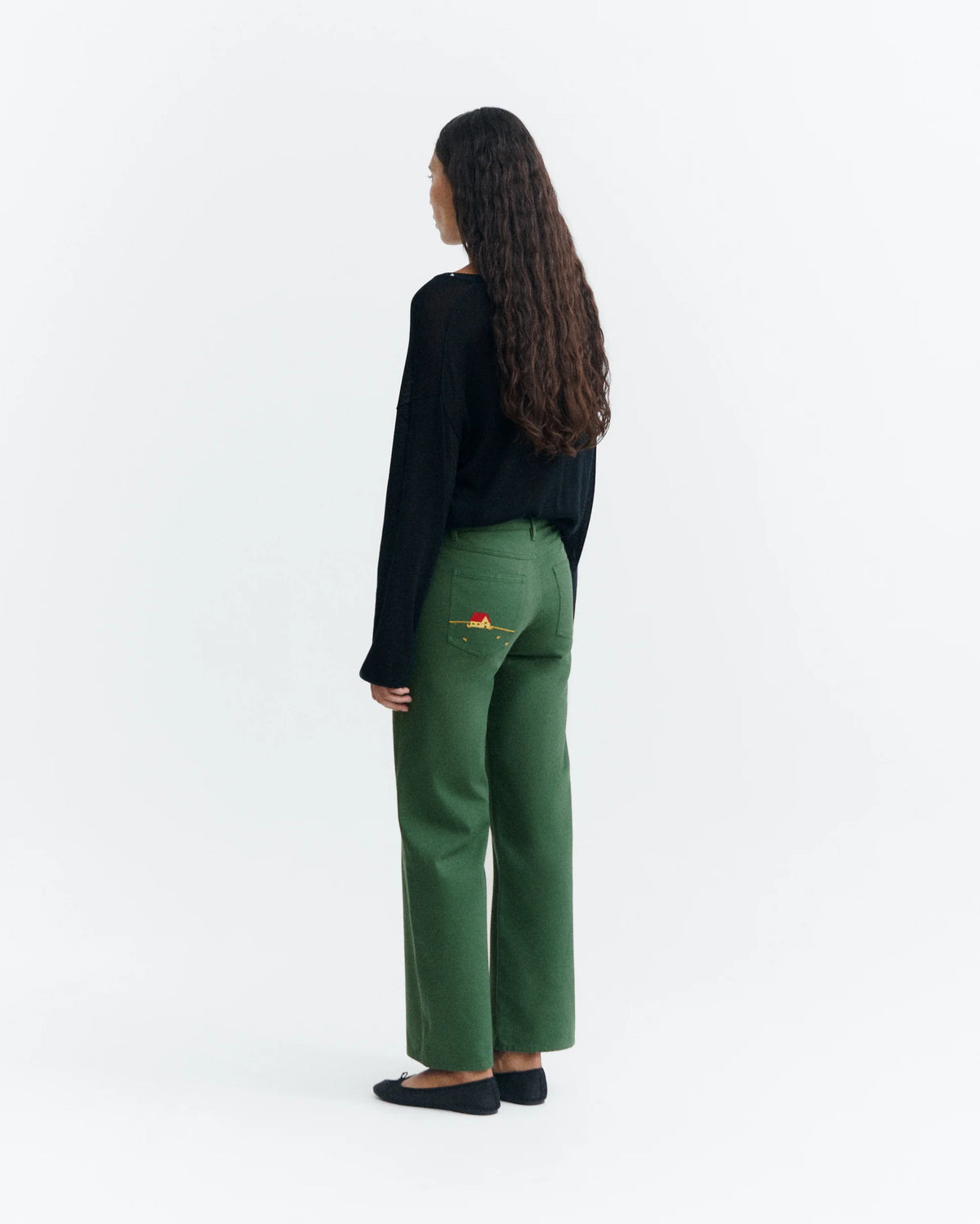 Kettan Trousers - Low-Rise Hand-Embroidered