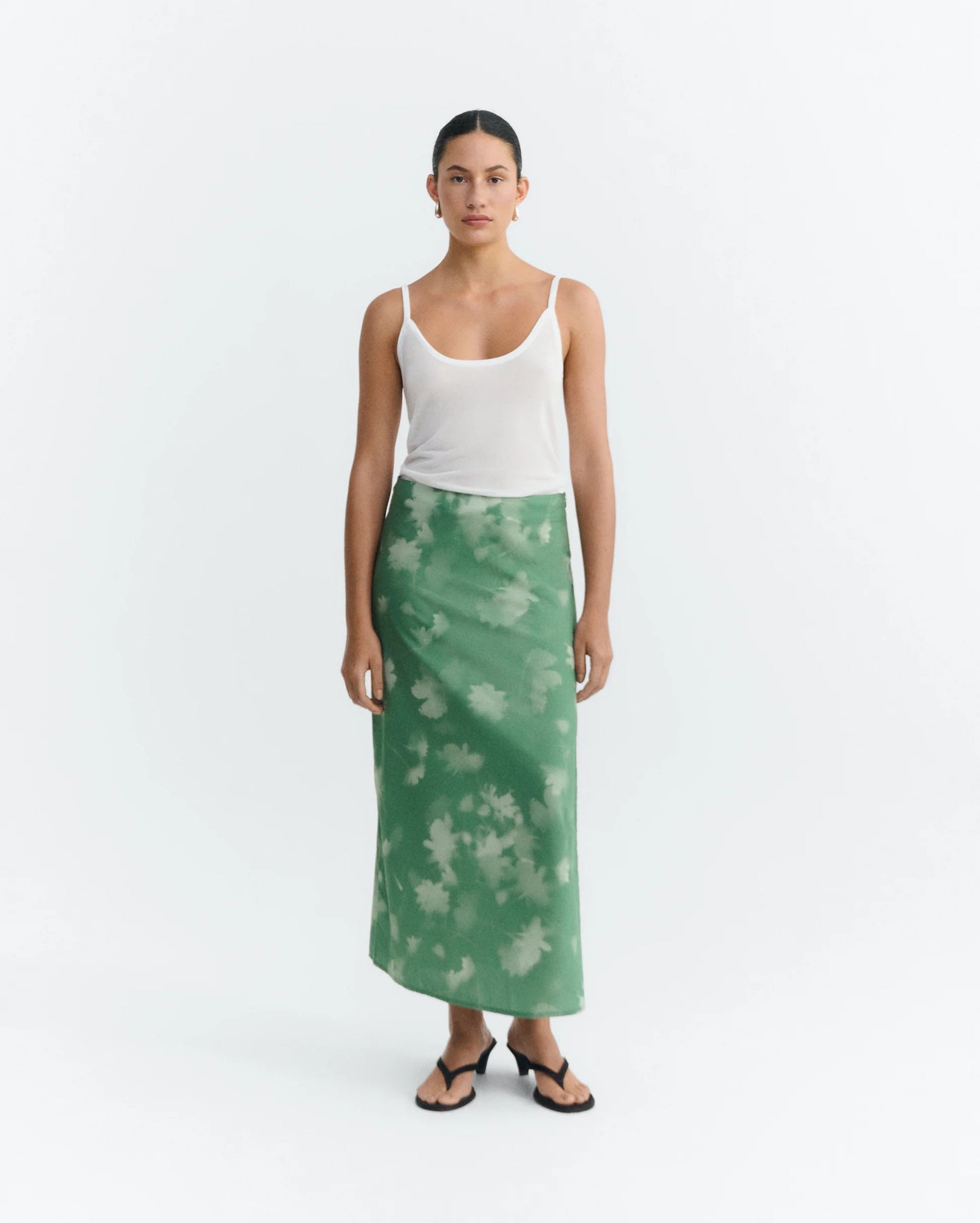Tipia Kora Green Midi Skirt