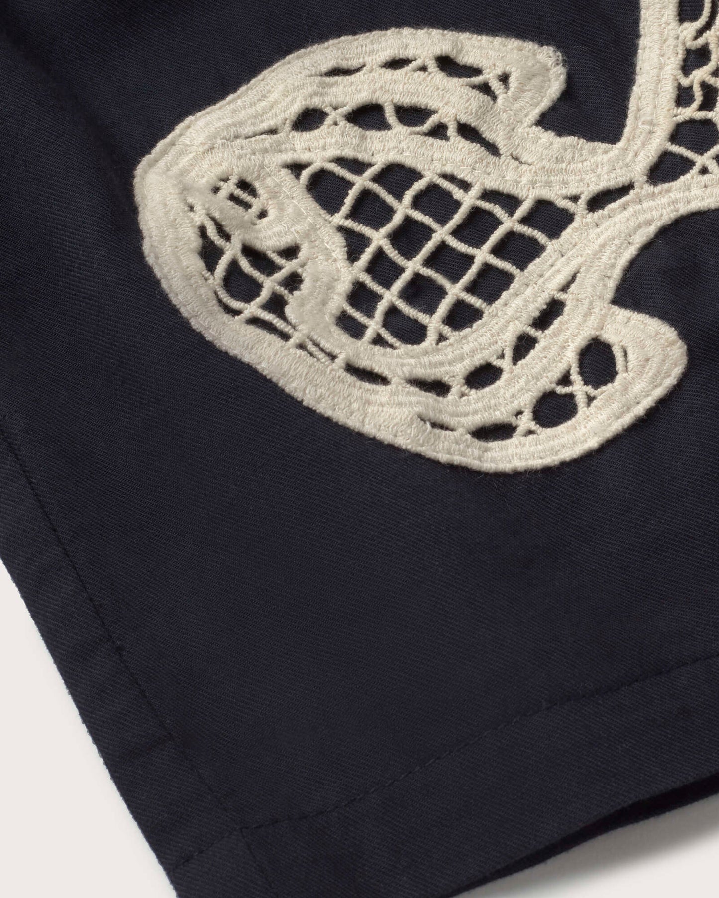 Geraldine Shorts - Hand Embroidered Fish