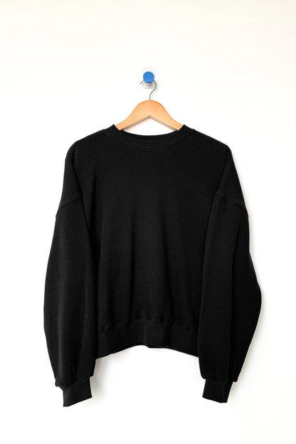 PREORDER Waffle Core Sweatshirt - True Black