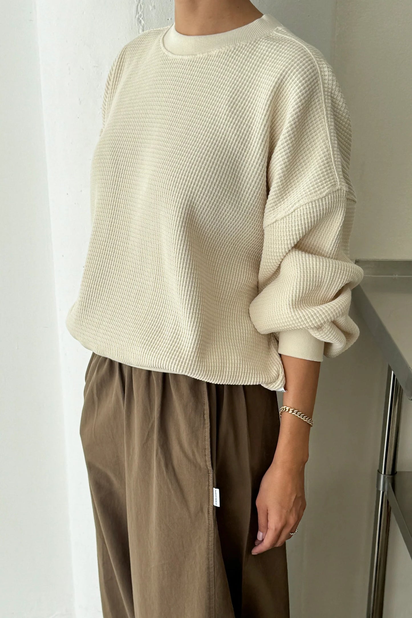 PREORDER Waffle Core Sweatshirt - Naturel