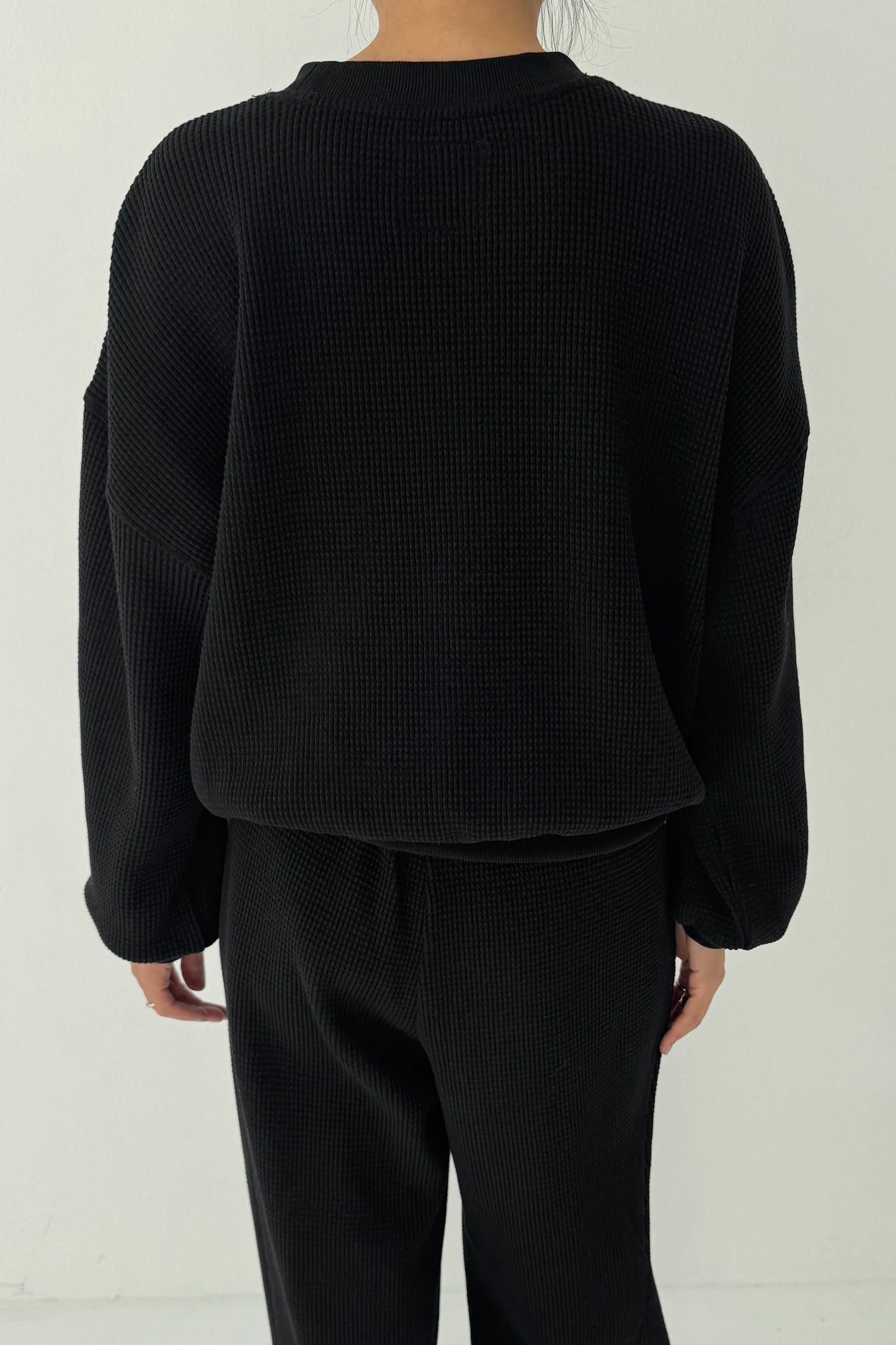PREORDER Waffle Core Sweatshirt - True Black