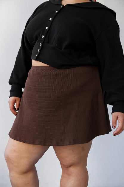 Waffle Skort - Chocolate