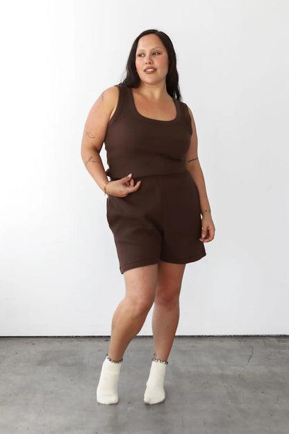 Waffle Skort - Chocolate