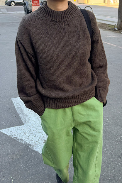 Zoe Cotton Sweater - Brown