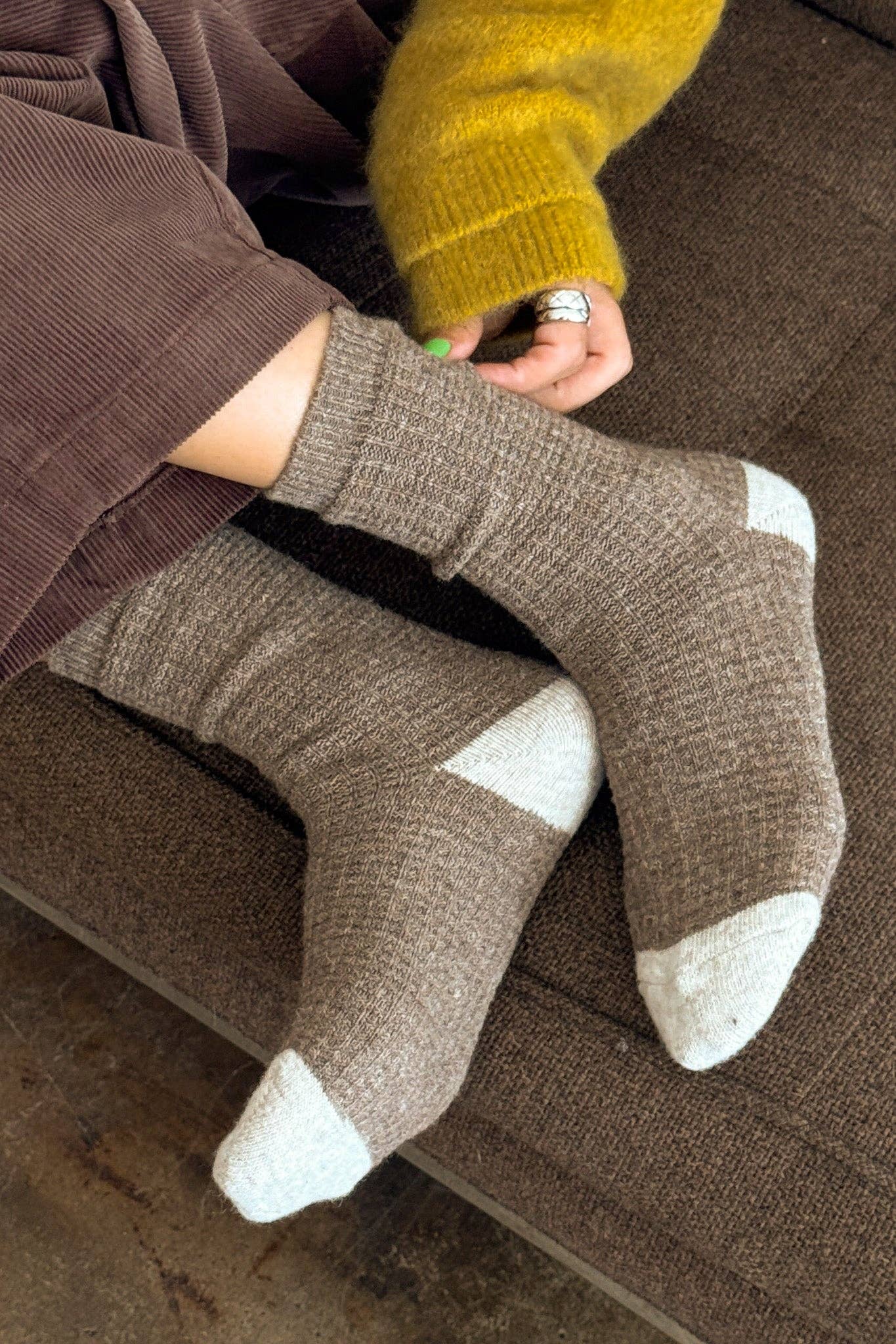 Wool Waffled Socks - Multiple Options