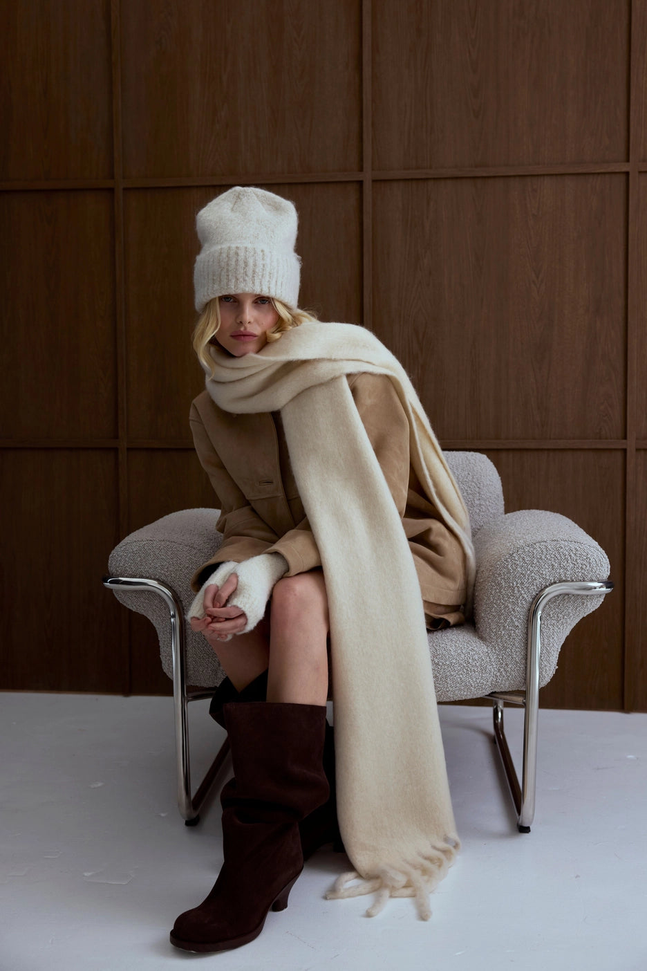 The Reykjavik Scarf - Pebble Beige