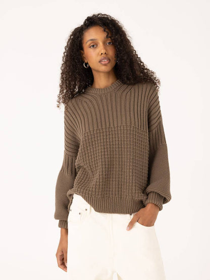 Delčia Organic Cotton Sweater - Earth Brown