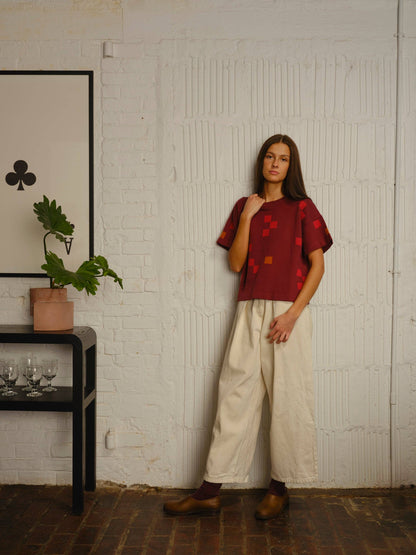 Albers Short Sleeve Sweater Tee - Topaz