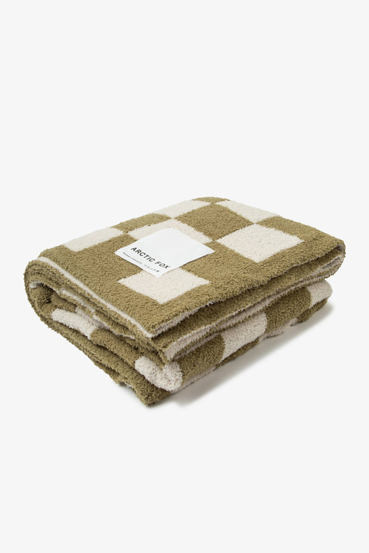 The Teddy Throw - Khaki Check