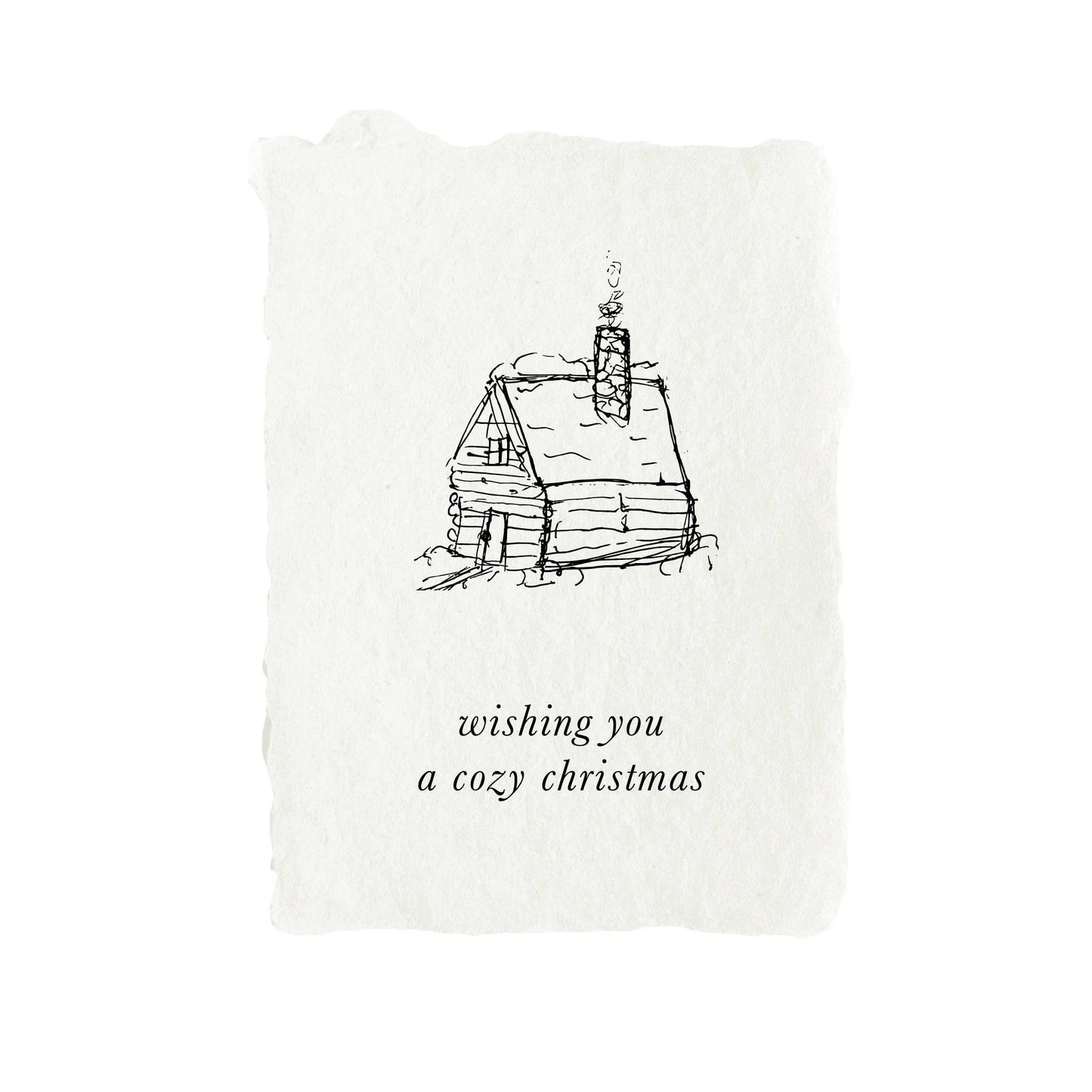 Cozy Christmas Cabin Petite Note Cards - set of four