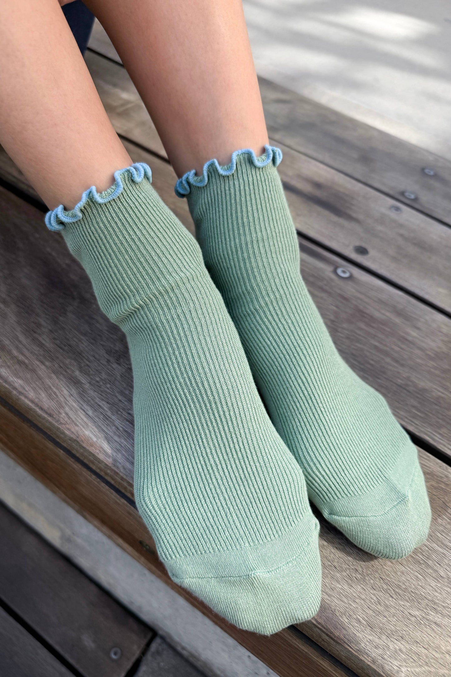 The Petite Ruffled Modal Socks - Multiple Color Options