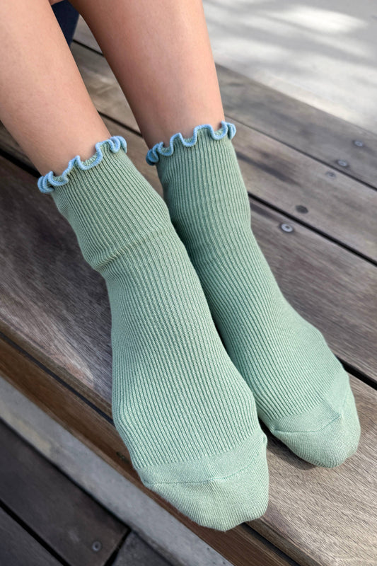 The Petite Ruffled Modal Socks - Multiple Color Options