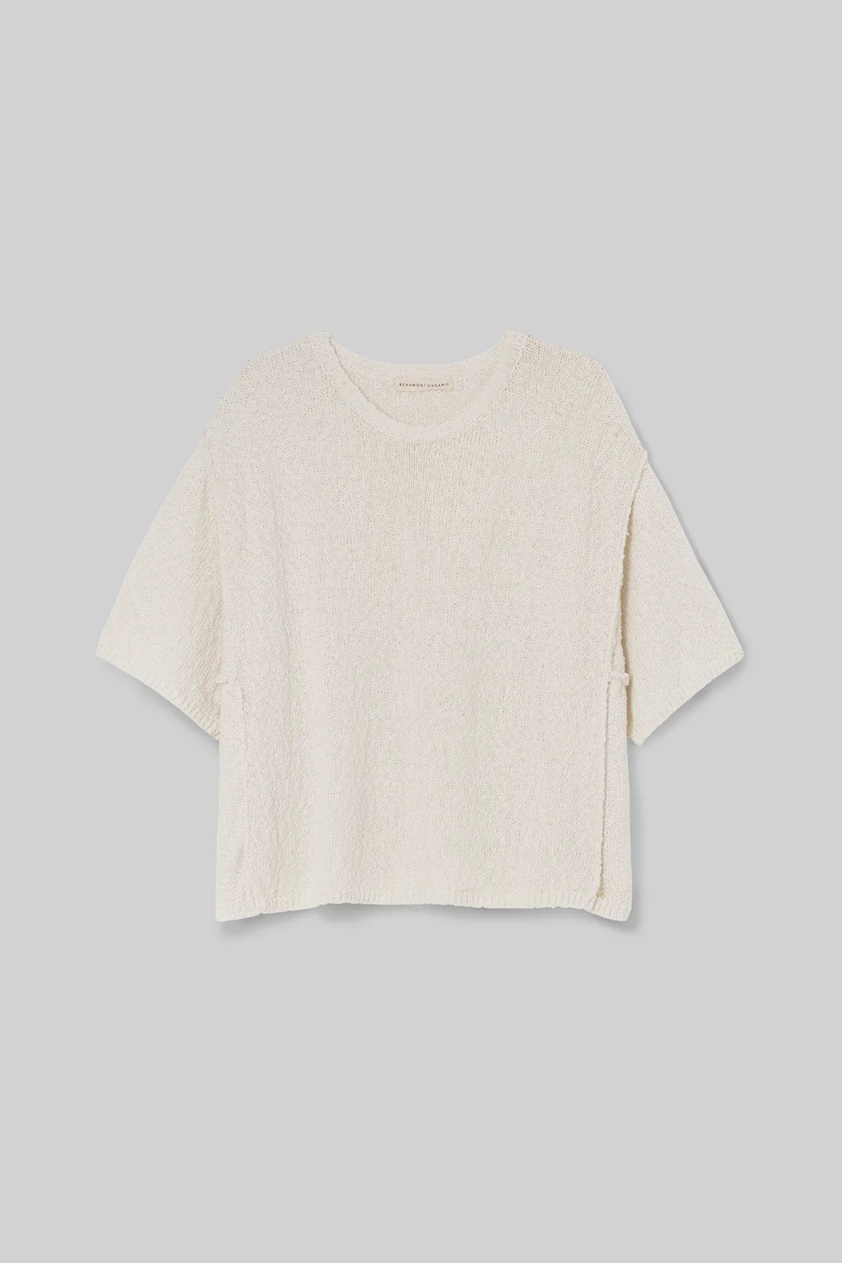 Alessia Cotton Linen Knit Top in Off White