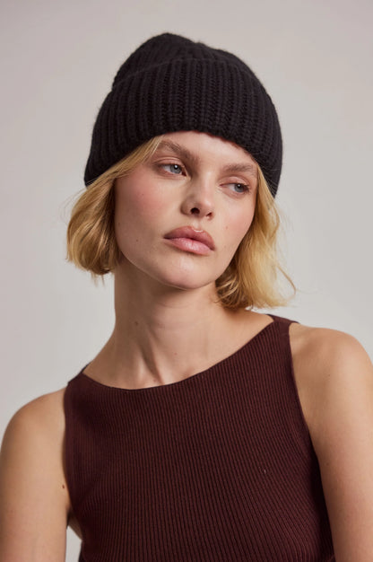 Merino Wool Beanie - Classic Black