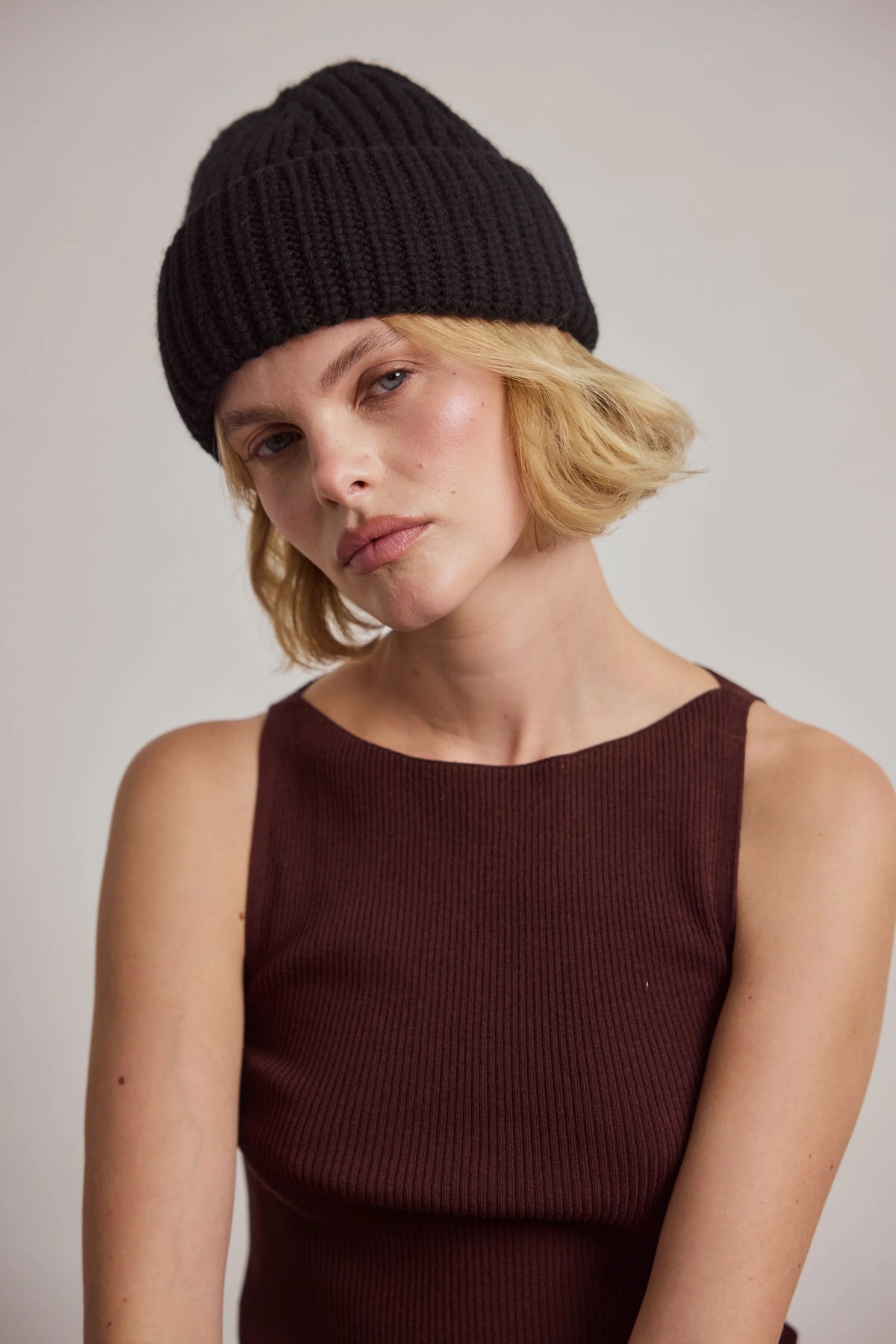 Merino Wool Beanie - Classic Black