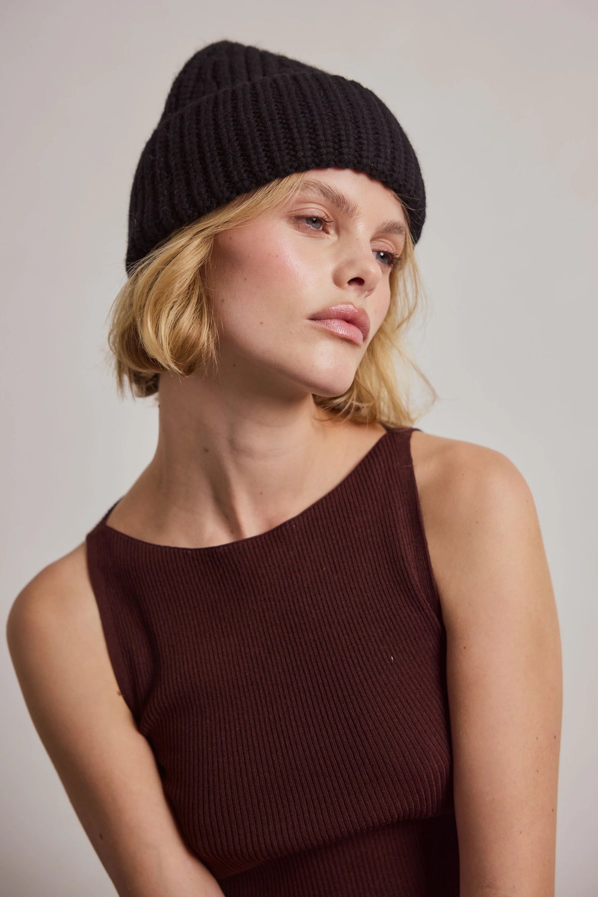 Merino Wool Beanie - Classic Black