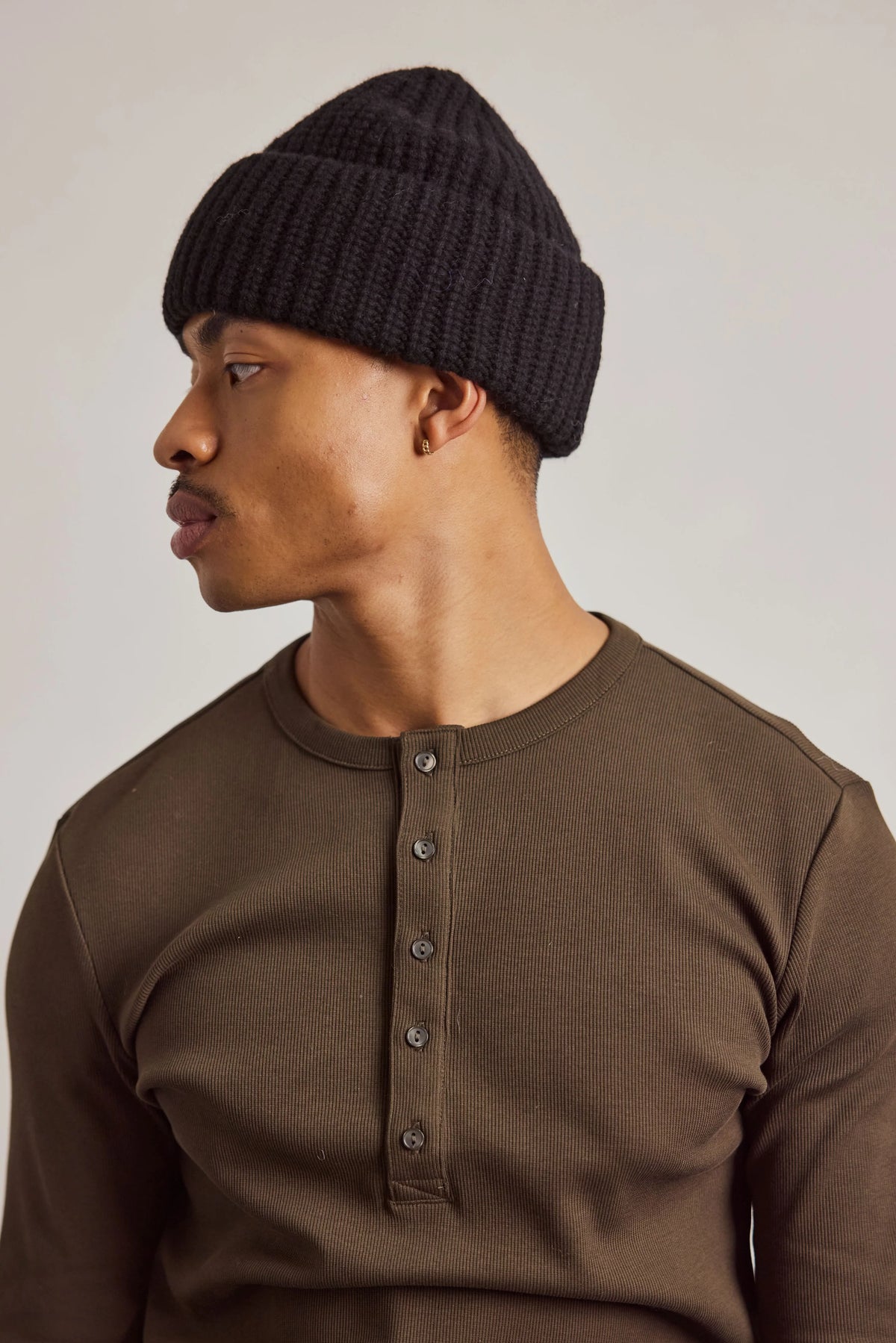 Merino Wool Beanie - Classic Black