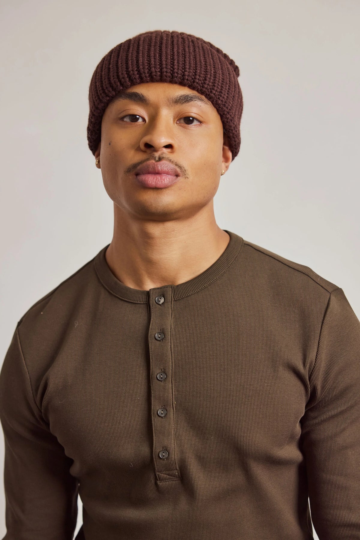 Merino Wool Beanie - Espresso Brown