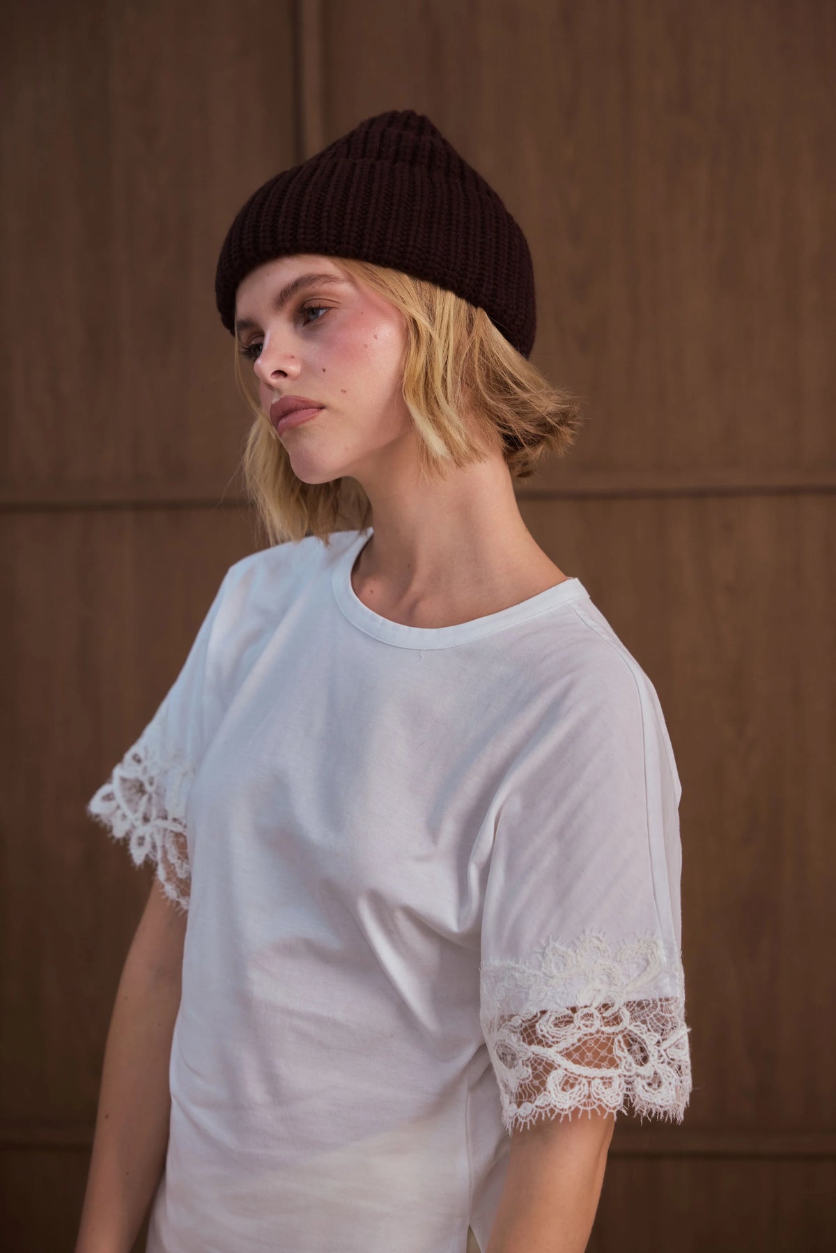 Merino Wool Beanie - Espresso Brown