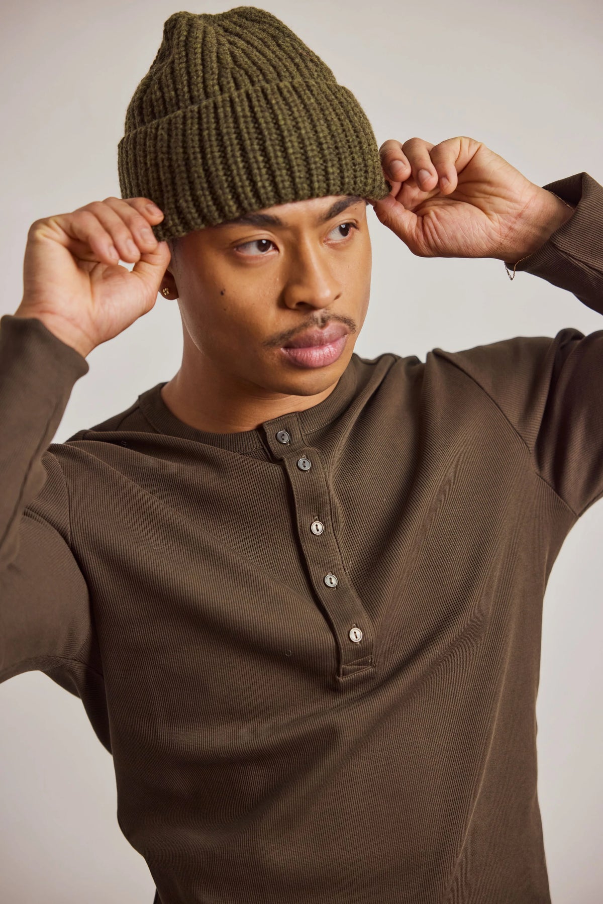 Merino Wool Beanie - Mountain Green