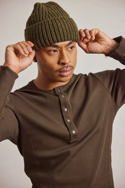 Merino Wool Beanie - Mountain Green