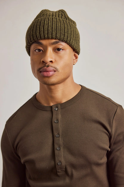 Merino Wool Beanie - Mountain Green