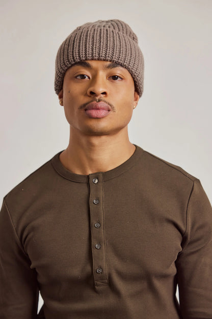 Merino Wool Beanie - Earthly Grey
