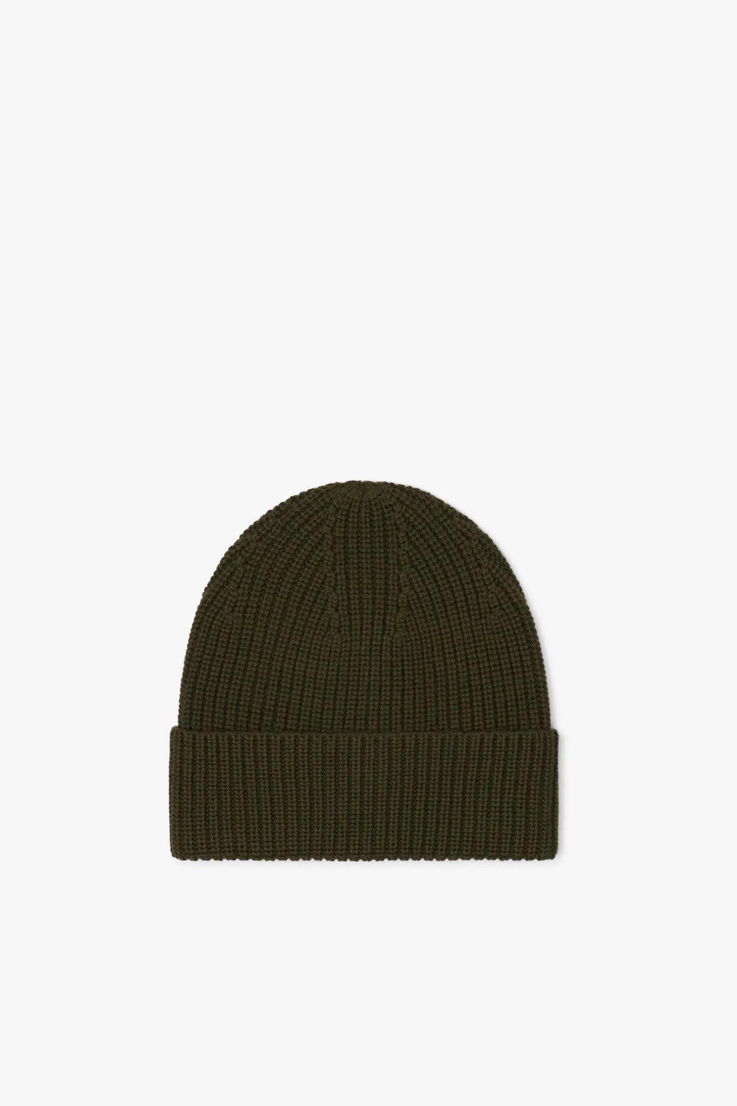 Merino Wool Beanie - Khaki Evergreen