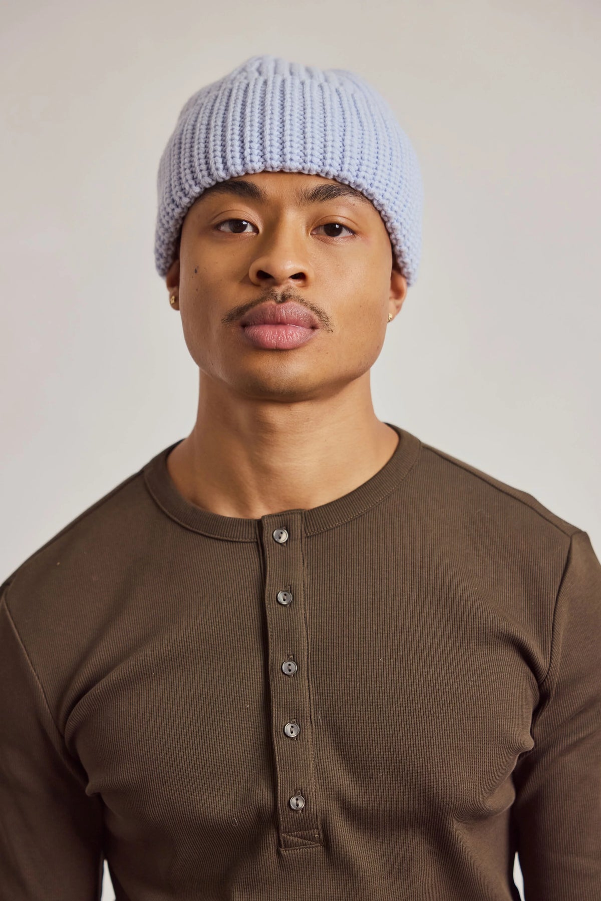 Merino Wool Beanie - Aura Blue