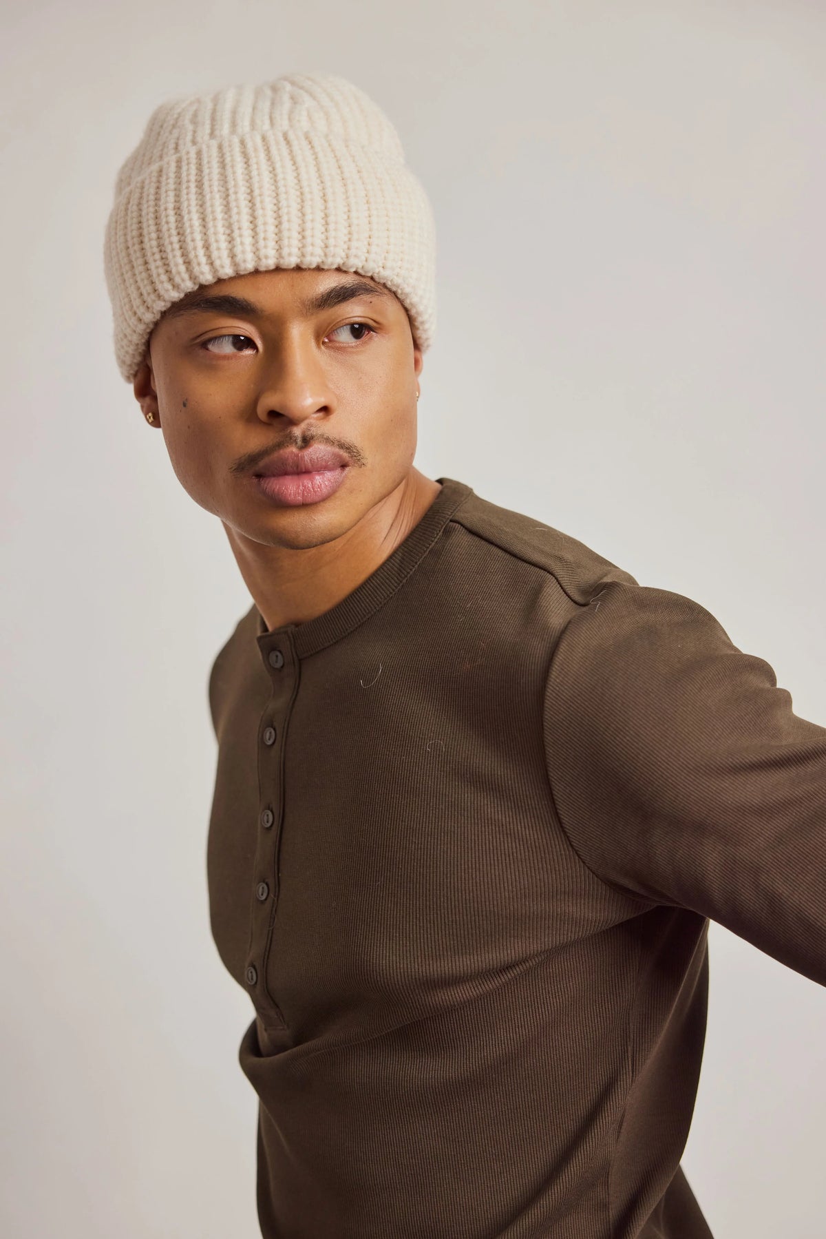 Merino Wool Beanie - Off White