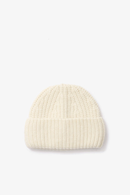Merino Wool Beanie - Off White