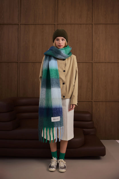 The Reykjavik Scarf - Emerald Check