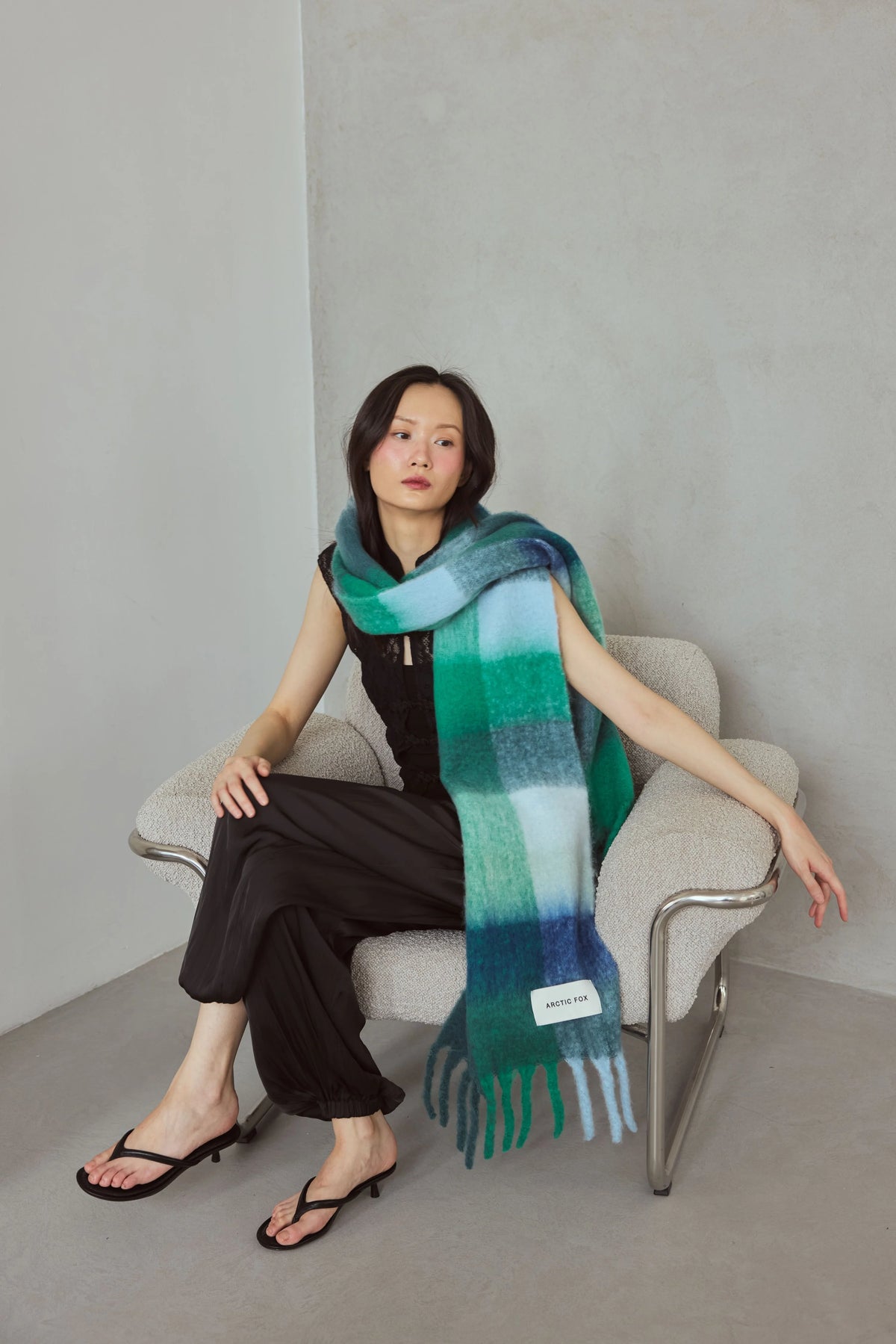 The Reykjavik Scarf - Emerald Check