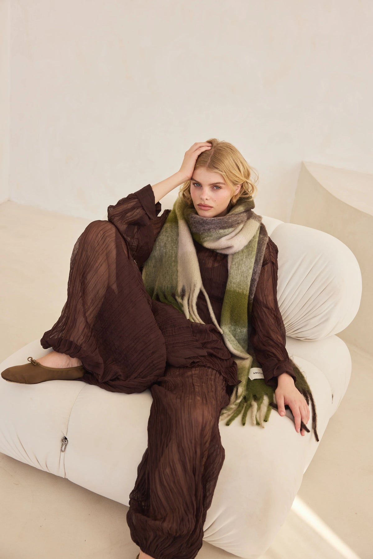 The Reykjavik Scarf - Mossy Greens