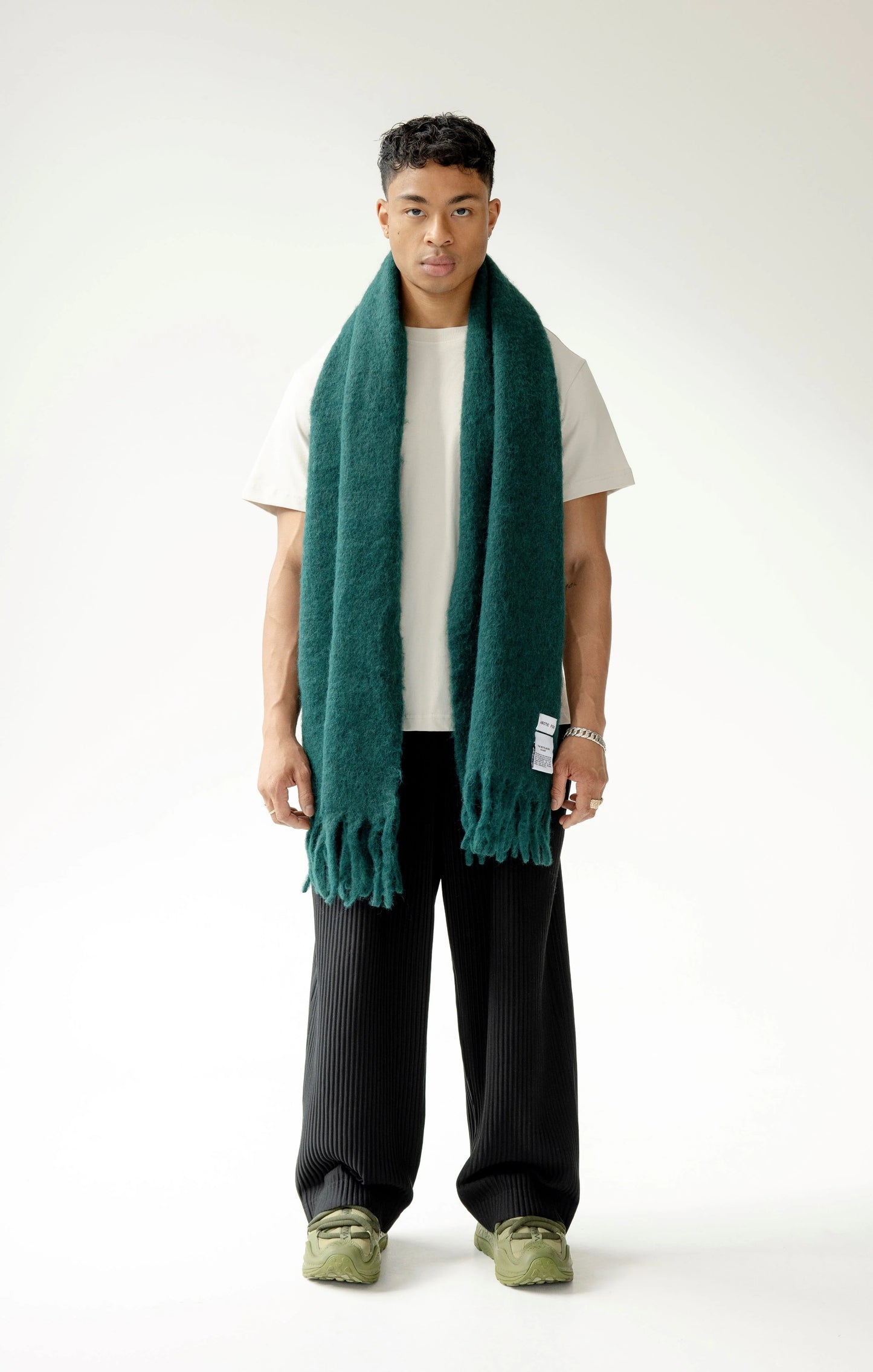 The Reykjavik Scarf with RWS Wool - Dark Forest