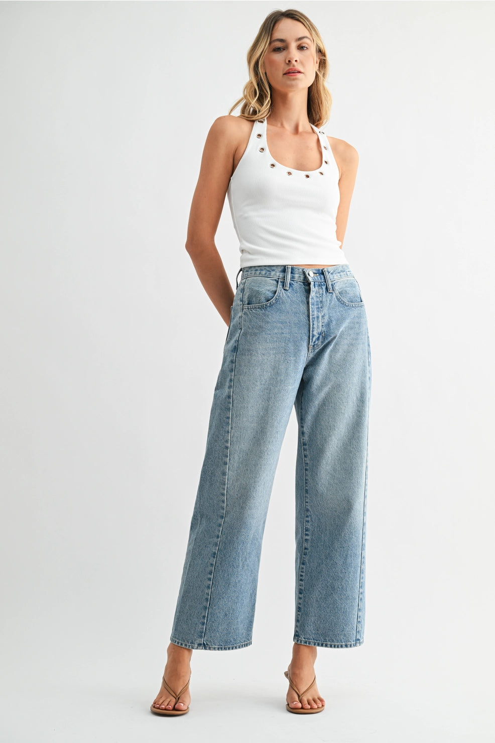 Barrel Jean Twist - Medium Denim