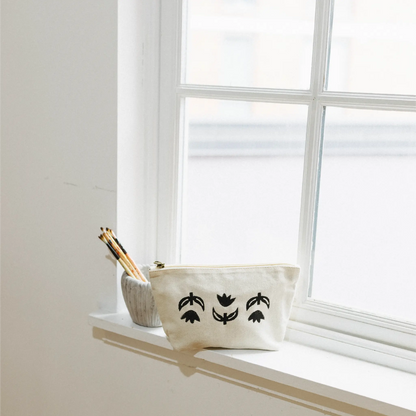 Block Printing Pouch Kit - Tulip Print