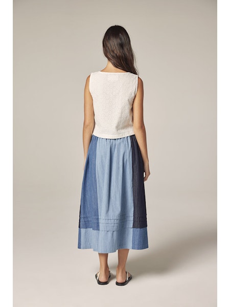 Contrast Midi Skirt
