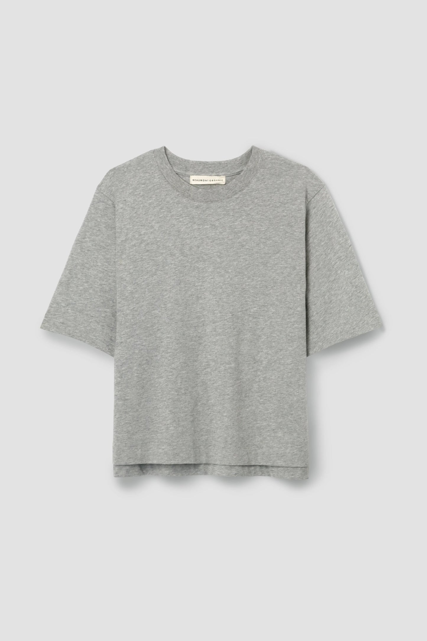 Bay Organic Cotton Jersey Top in Grey Marl
